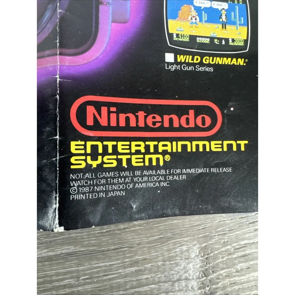 Nintendo NES black box poster insert 1987